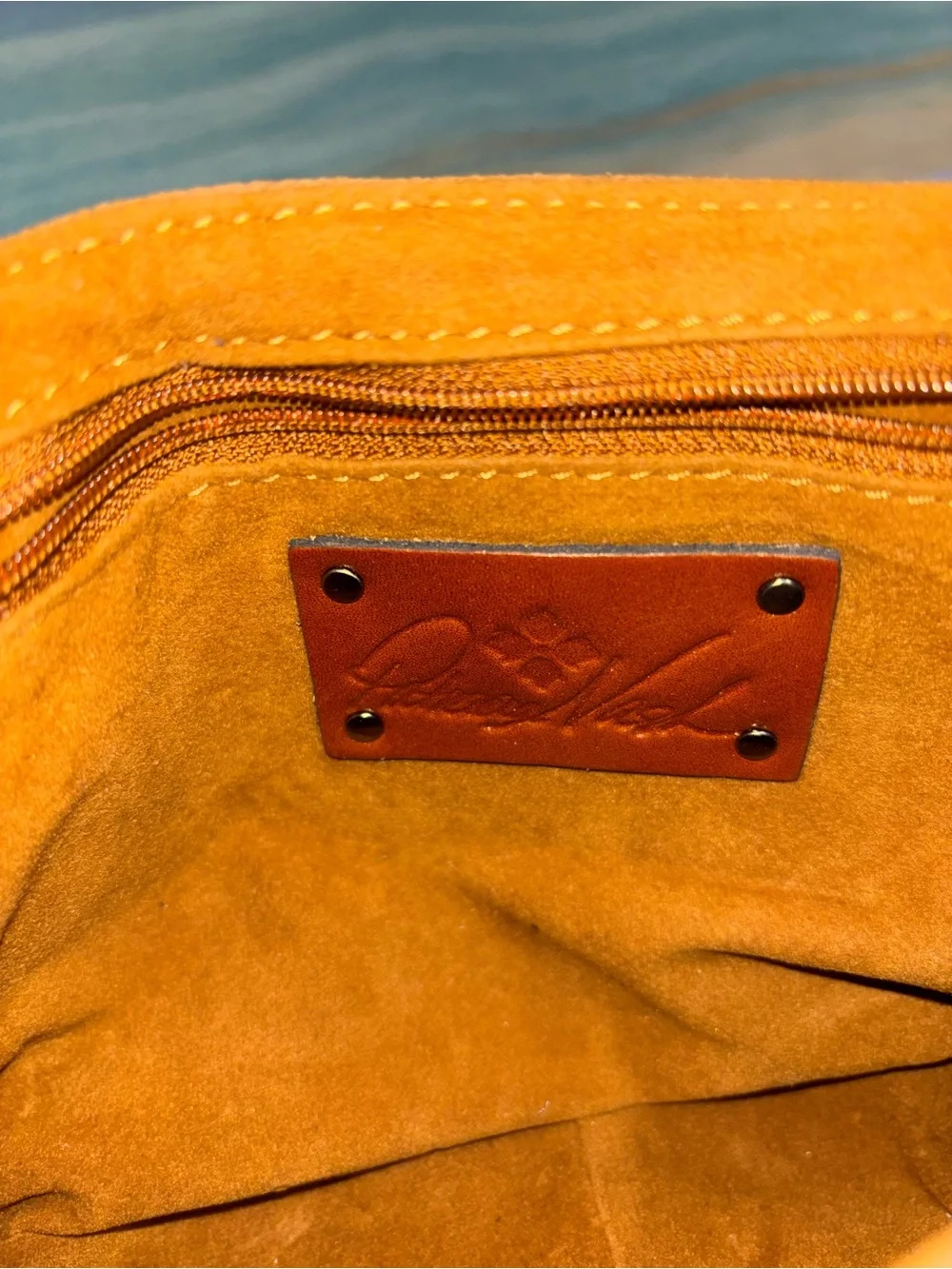 Patricia Nash Lucia blue coral Rose Tooled Crossbody purse